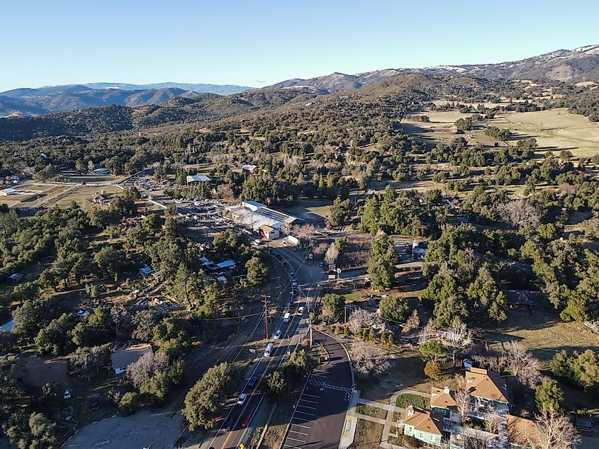 Aerial view of Julian in California.