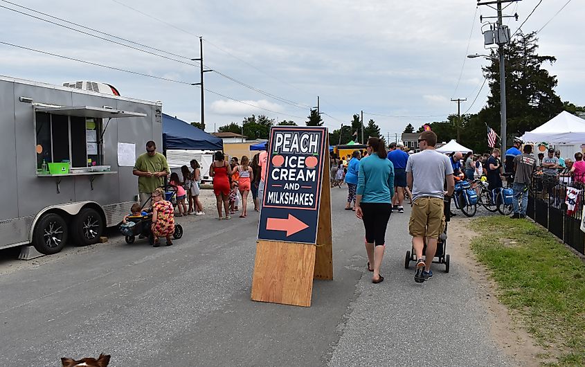  Ice Cream Sign at the Peach Festival at Wyoming, Delaware