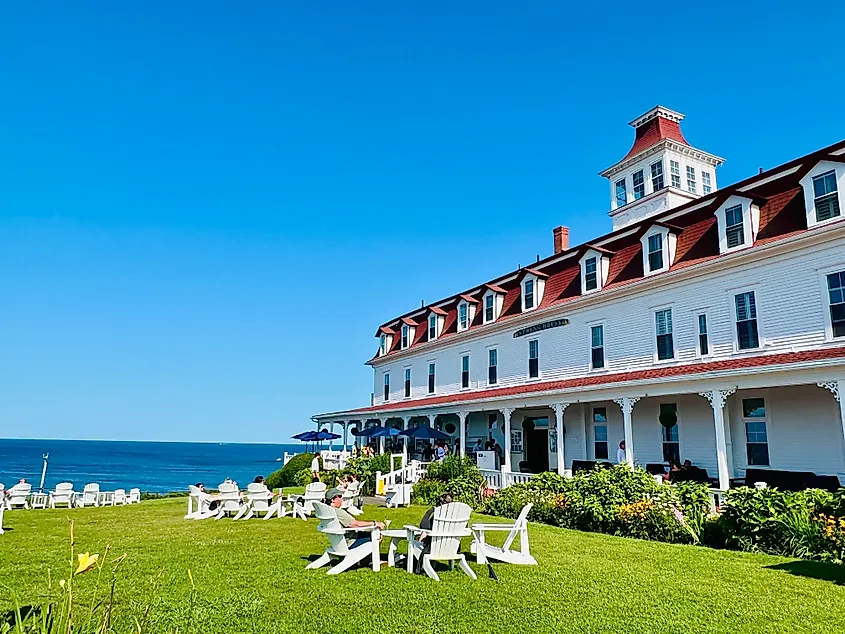 The waterfront Spring House Hotel in New Shoreham, Rhode Island