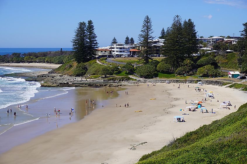 Beautiful view of the beach in Yamba, New South Wales