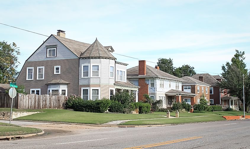 Homes in the town of El Reno, Oklahoma.