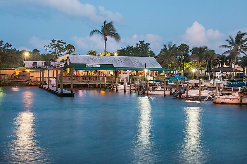 The Riverside Caf on the Indian River in Vero Beach, Florida