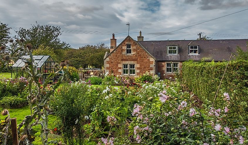 View of Baro Farm cottages in Gifford.