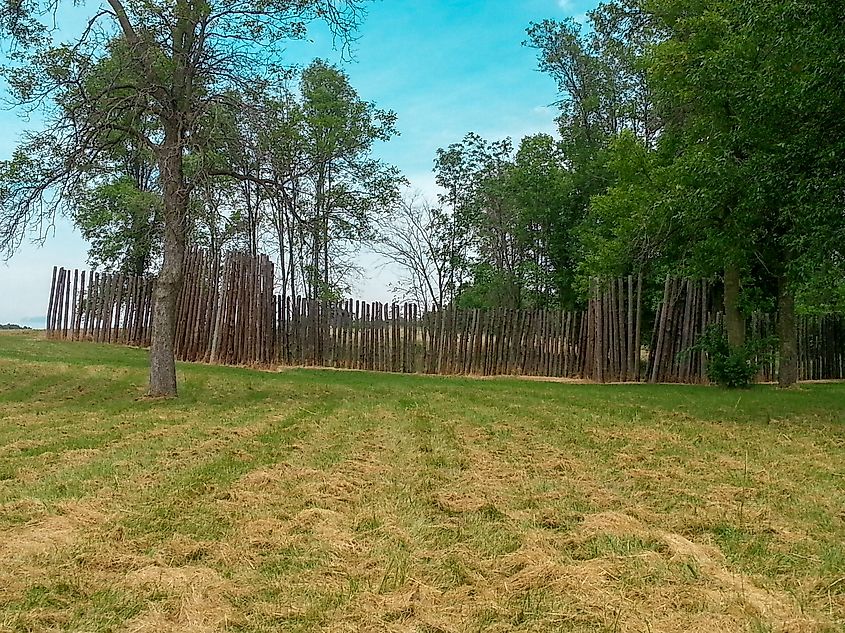 A view of the aztalan state park in Wisconsin