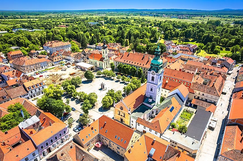 Town of Karlovac historic city center and central square (Credit: xbrchx via Shutterstock)