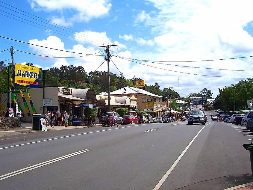 A marketplace in Eumundi, Queensland, Australia.