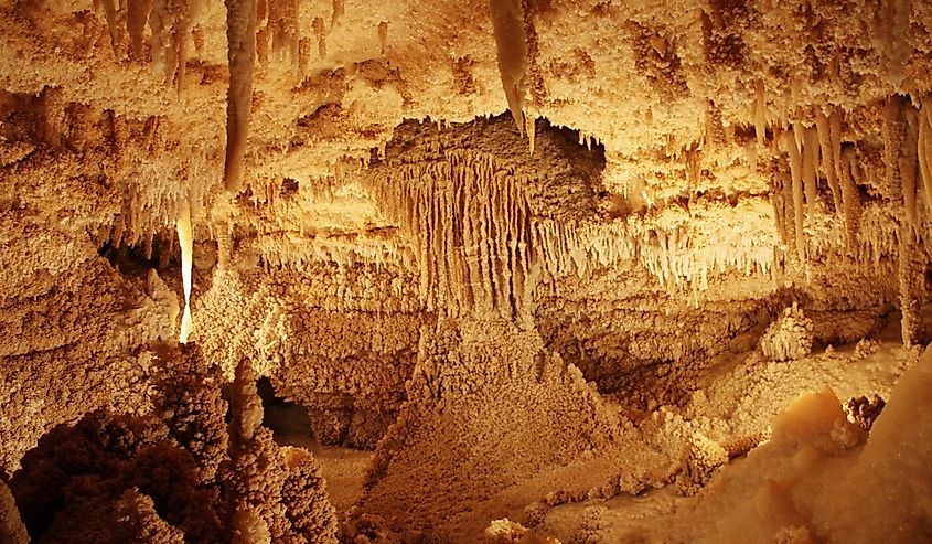 Interior of the Caves of Sonora, Texas.