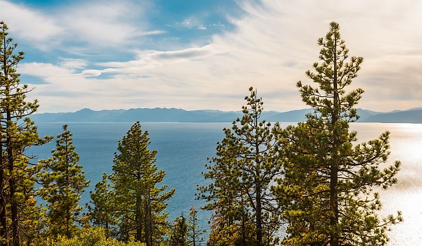 Views of Lake Tahoe from Historic Stateline Fire Lookout, Nevada, USA