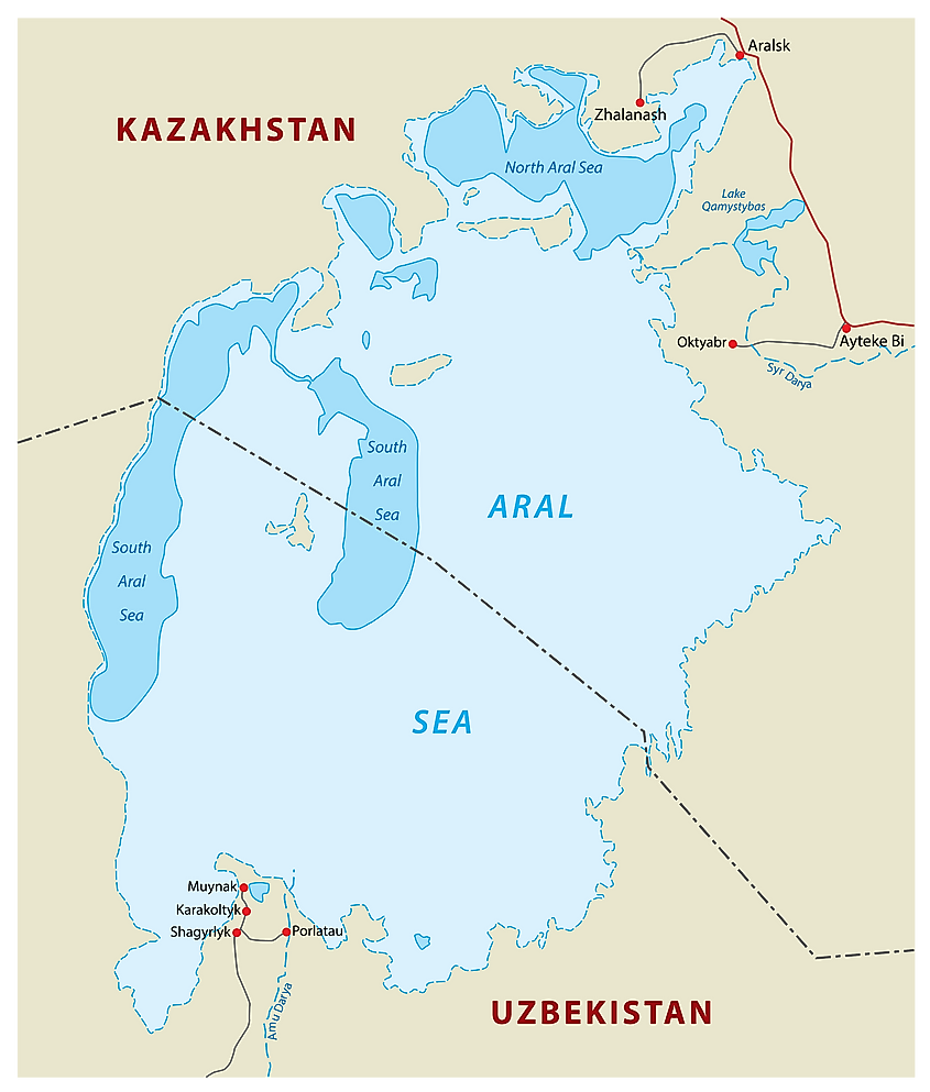Aral Sea map