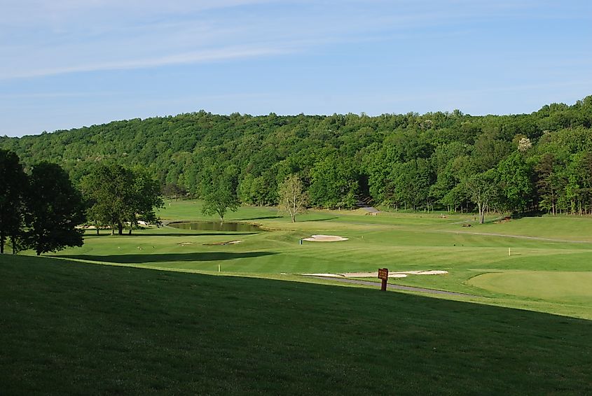 A golf course at the Cacapon Resort State Park, West Virginia