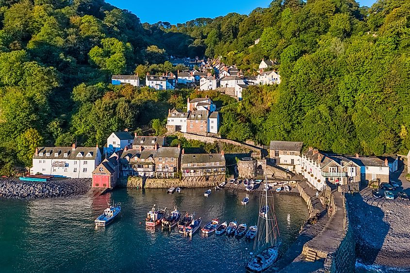 View of Clovelly in Devon, England.