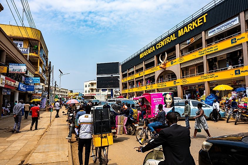 Mbarara Central Market in Uganda.