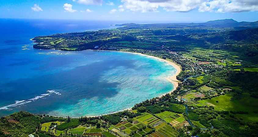 Overlooking Hanalei Bay, Hawaii.