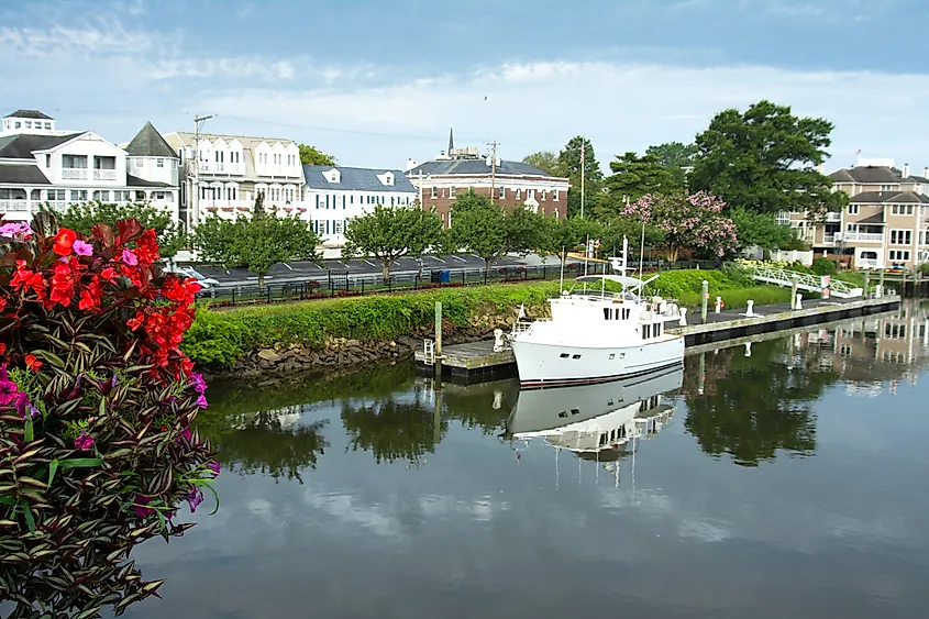 The beautiful waterfront Lewes, Delaware.