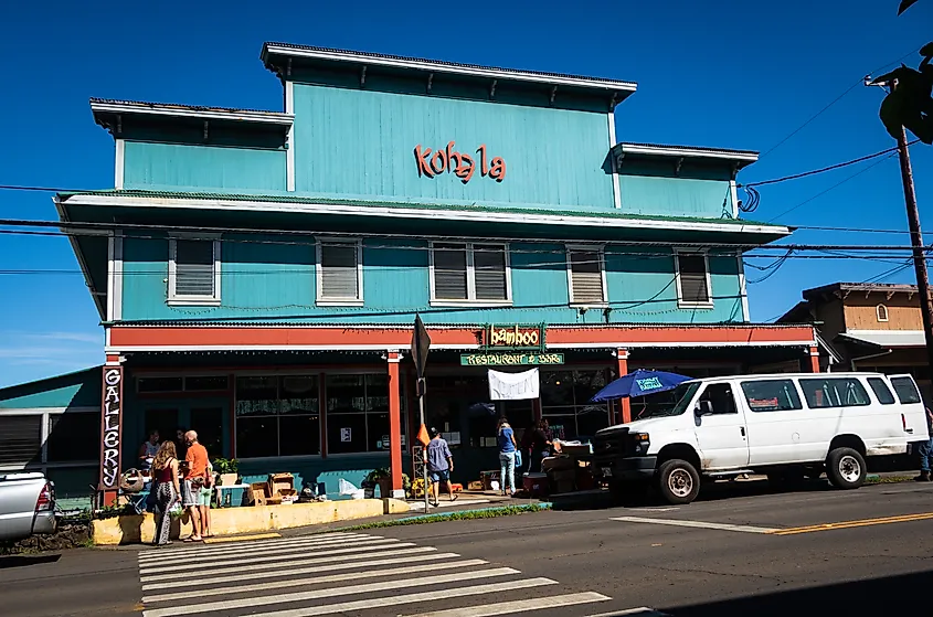 Main street of the small, northwest town of Hawi. Editorial credit: Chris Allan / Shutterstock.com