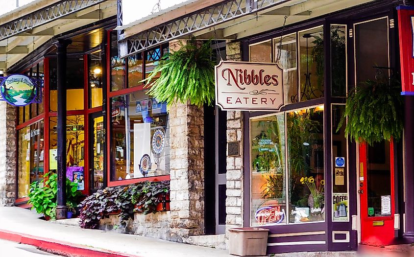 Shops in downtown Eureka Springs, Arkansas