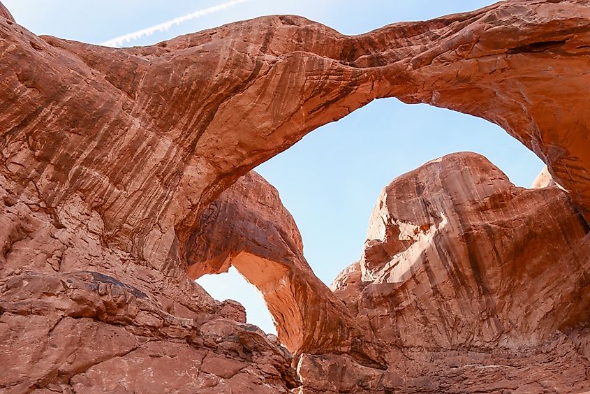 Double Arch at Arches National Park in Utah.