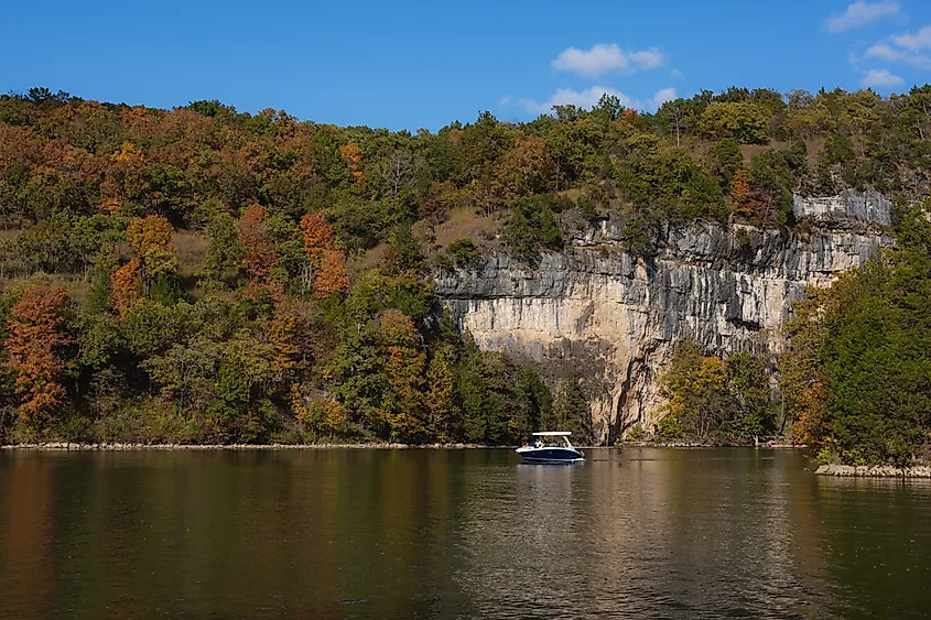 Fall colors at the Ha Ha Tonka State Park in Camdenton, Missouri