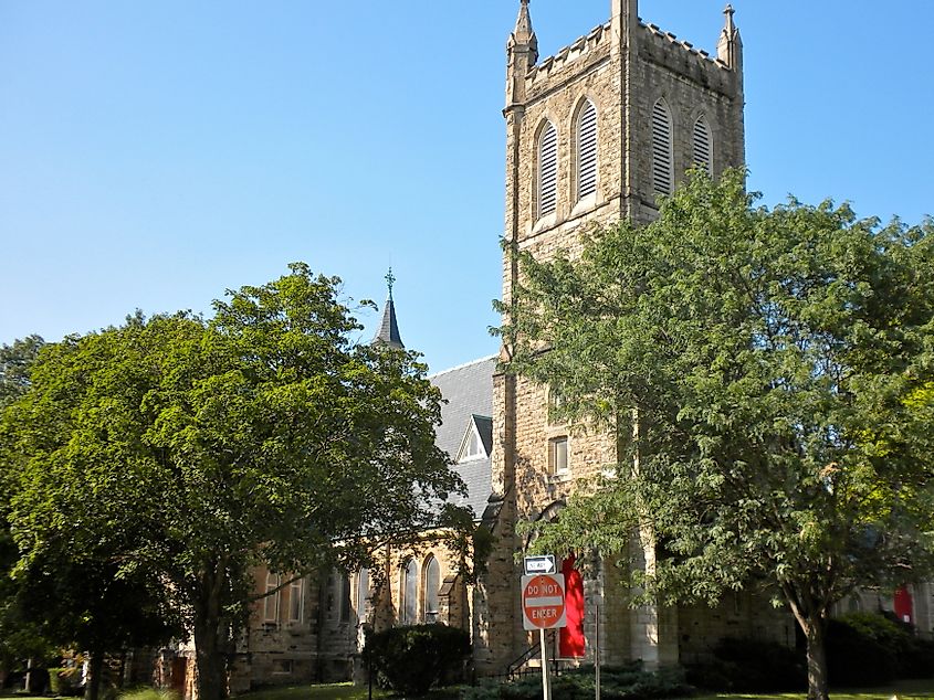 St. John's Episcopal Church and Parish Hall on the NRHP since July 11, 1989 . At 4th and Concert Streets, Keokuk, Iowa