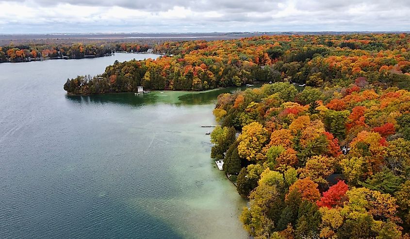 Fall colors in Wisconsin by Elkhart Lake.