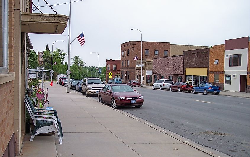 Main Avenue in Red Lake, Minnesota