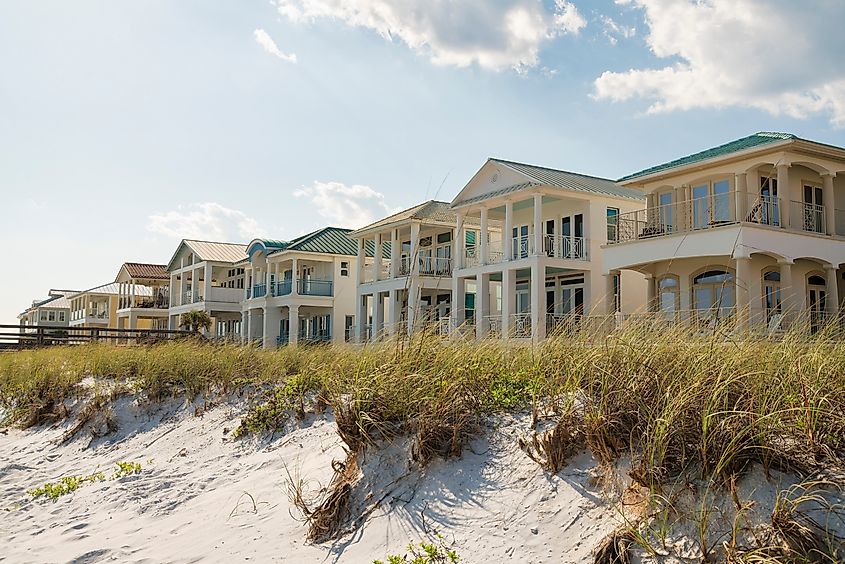 Waterfront homes in Destin, Florida.