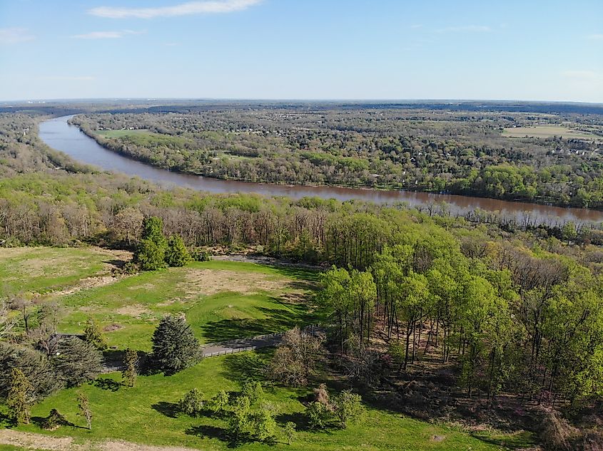 View from Baldplate Mountain near Hopewell, New Jersey.