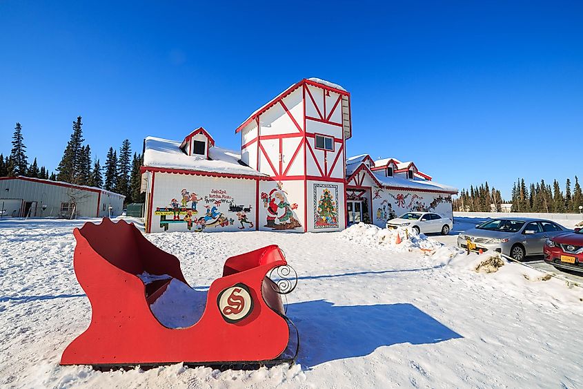 The Santa Claus House, near the North Pole, Alaska.