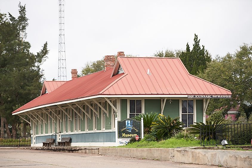 Photo of the Walton County Heritage Museum, Defuniak Springs, FL. Editorial credit: Felix Mizioznikov / Shutterstock.com