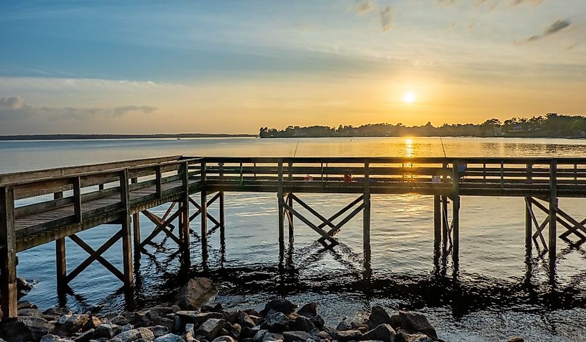 Overlooking Lake Murray, South Carolina at sunset.