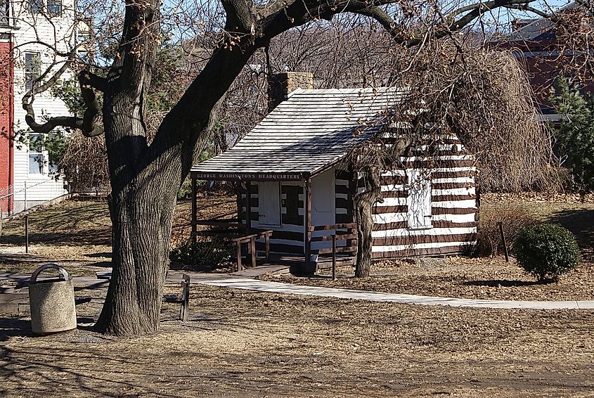 George Washington's Headquarters from Fort Cumberland, relocated to Riverside Park, Cumberland, Maryland.