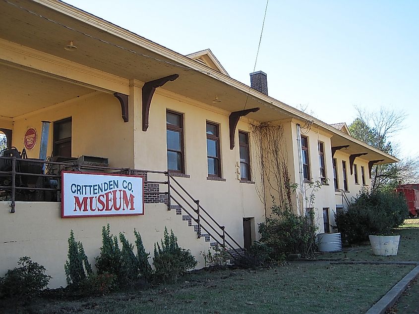 The old Missouri Pacific Depot in Earle is listed on the National Register of Historic Places.