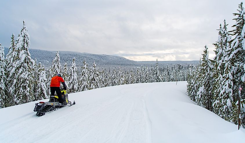 Snowmobiling in Island Park Idaho