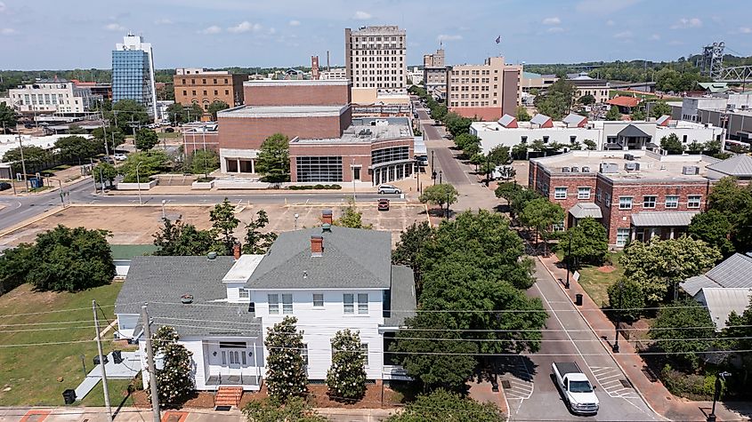 Downtown Alexandria in Louisiana.