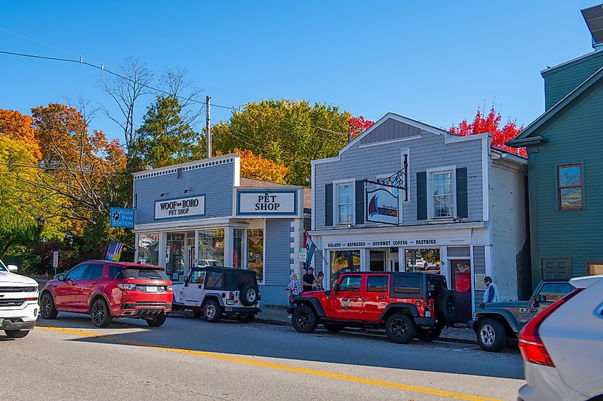 Cafe in downtown Wolfeboro, New Hampshire.