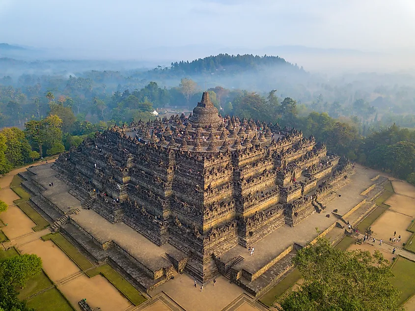Borobudur Buddhist temple in Central Java, Indonesia
