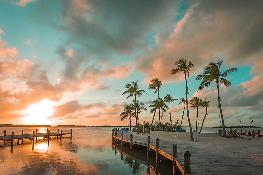 Scenic Sunset Shot in the Keys Florida.