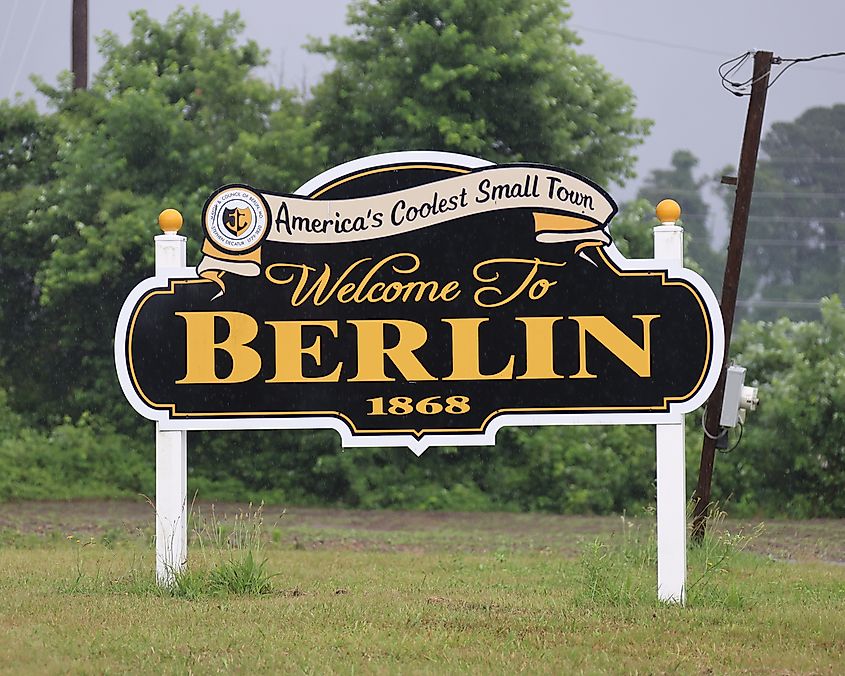 Welcome to Berlin sign in Berlin, Maryland. 