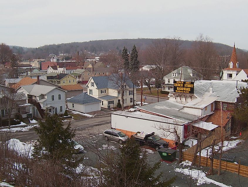 View of Hawley in Pennsylvania. 