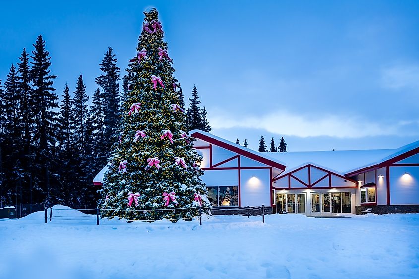 Christmas decor in North Pole, Alaska. Editorial credit: Victoria Ditkovsky / Shutterstock.com.