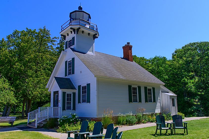 Mission Point Lighthouse in Traverse City, Michigan.