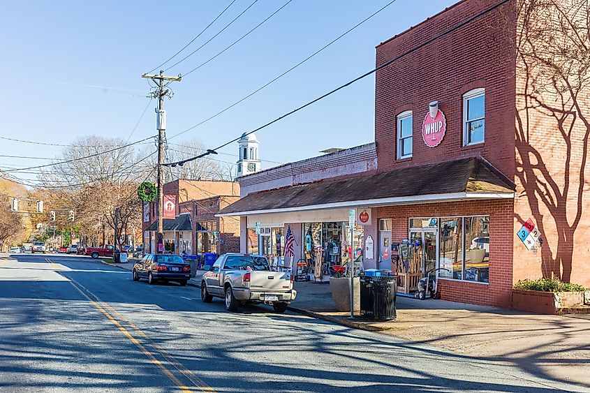 King Street scene in Hillsborough, North Carolina. Editorial credit: Nolichuckyjake / Shutterstock.com