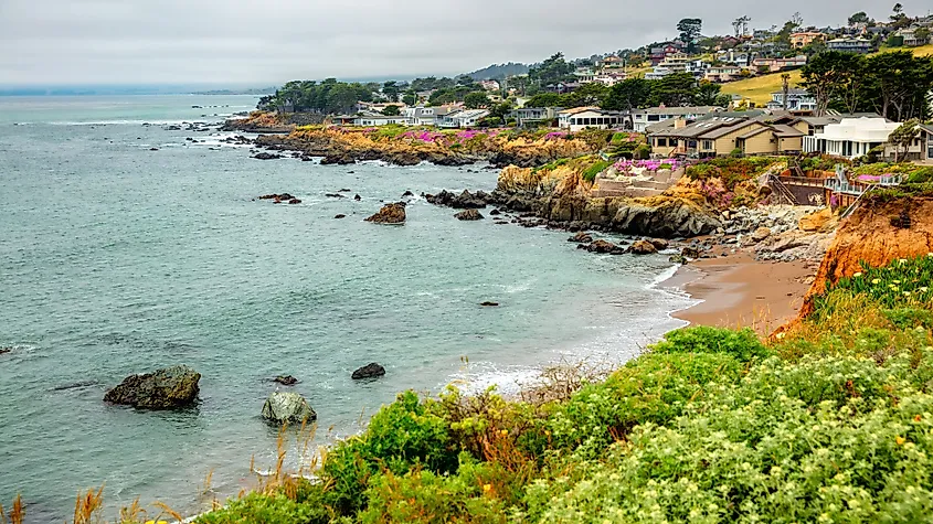 The coastline of Cambria, California.