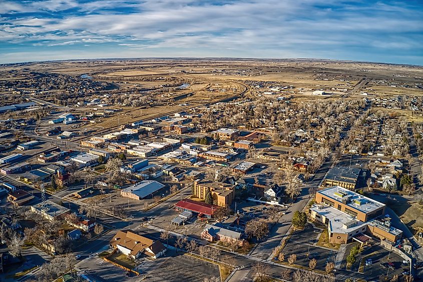 Aerial View of Douglas, Wyoming.