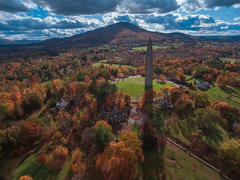 Aerial view of the Bennington Battle Monument