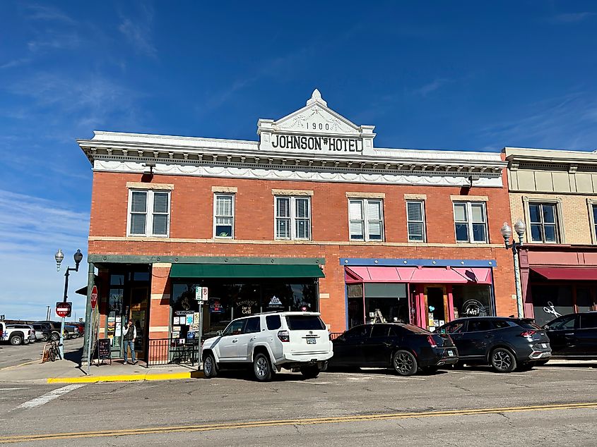 The historic Johnson Hotel in Laramie, Wyoming