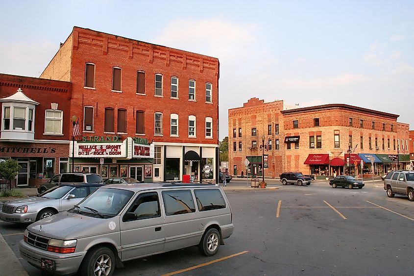 Downtown Angola, Indiana.