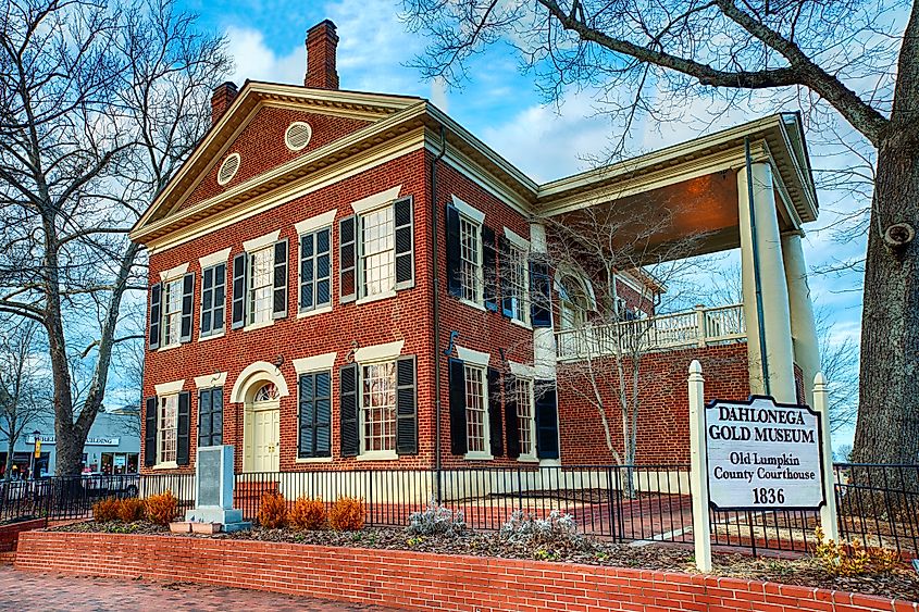 The Dahlonega Gold Museum in Dahlonega, Georgia.