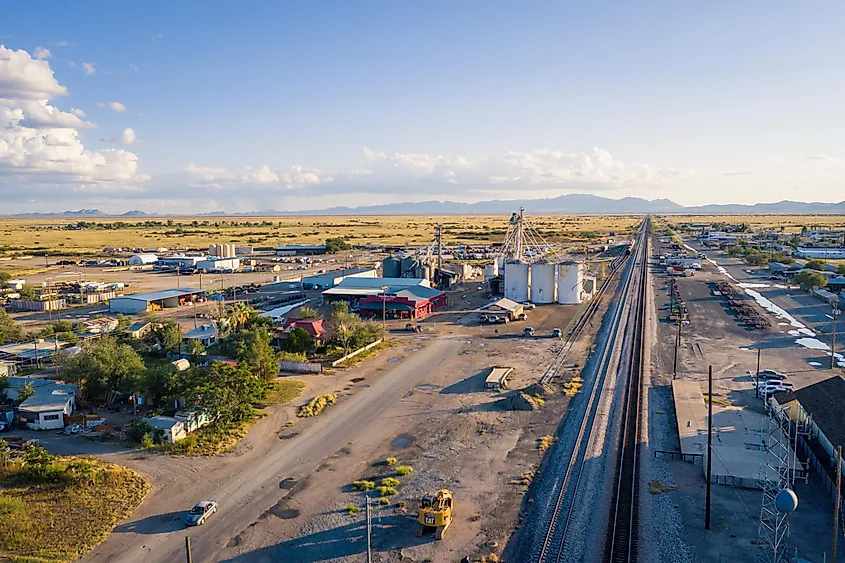 The train station in Willcox, Arizona.