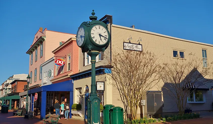 Washington Street Mall in downtown Cape May, New Jersey.